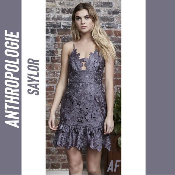 ANTHROPOLOGIE SAYLOR FLORAL LACE MINIDRESS - Picture 3 of 9